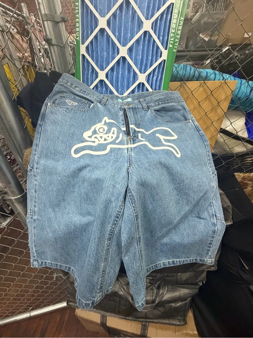 Billionaire Boys Club Light Blue Denim Shorts with Astronaut Pockets